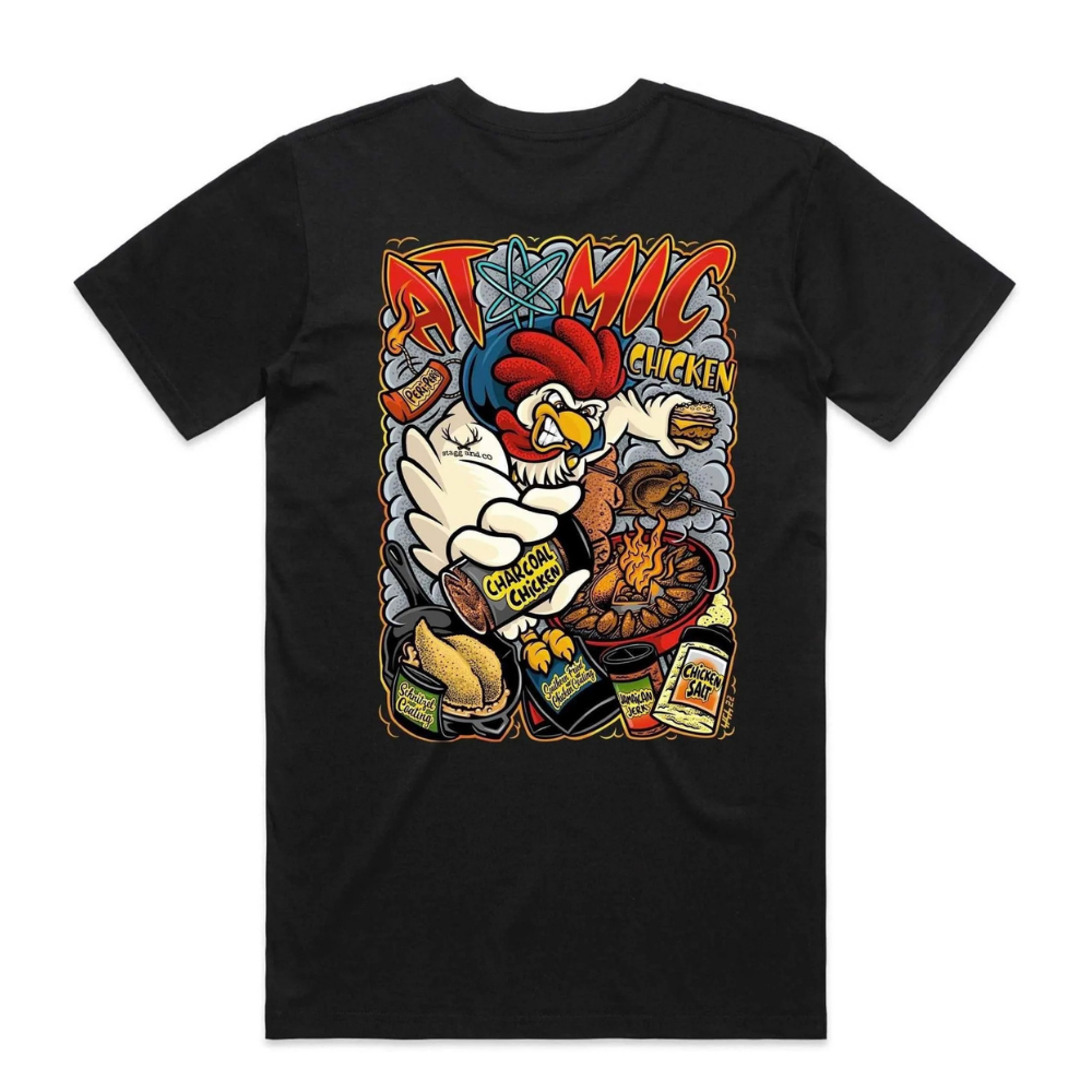 Atomic Chicken Black Tee