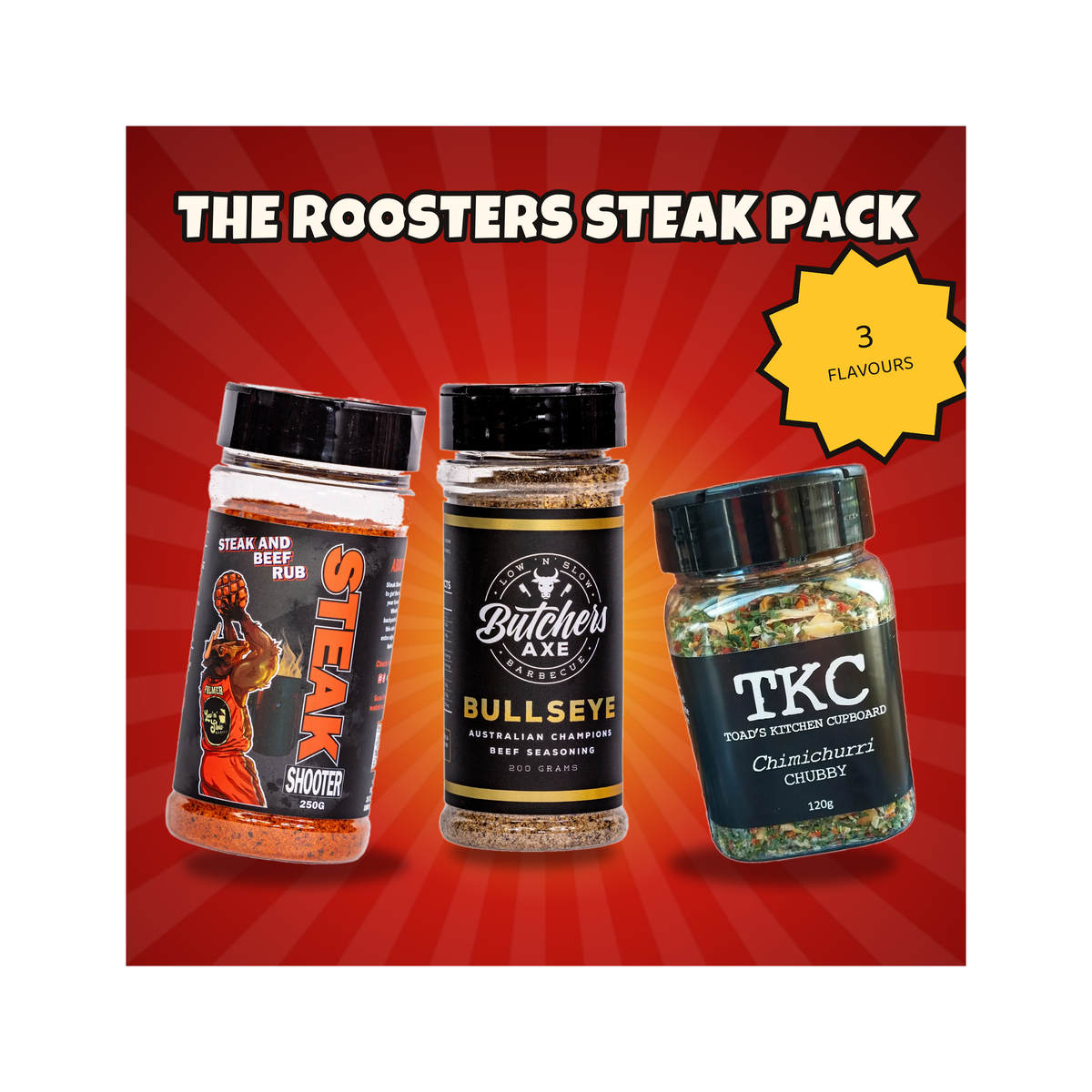 The Roosters Steak Pack